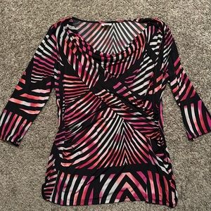 Worthington Tops | Worthington Stretch Scoop Neck Striped Blouse / Size XL